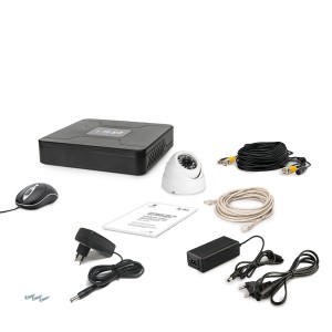 Комплект проводного видеонаблюдения Tecsar 1OUT-DOME